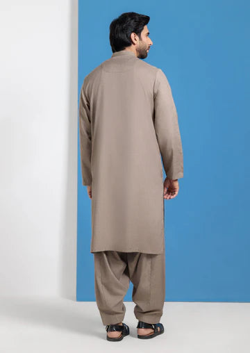 Taupe-Blended-Kurta Shalwar