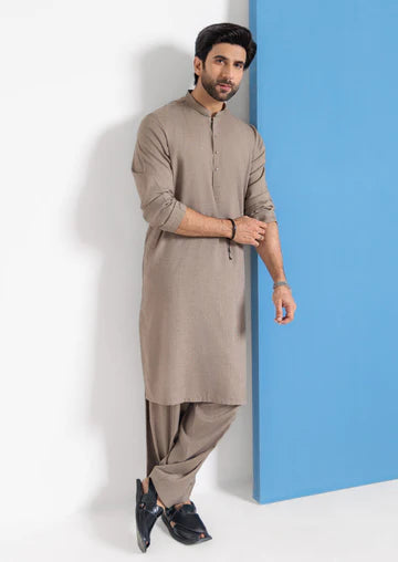 Taupe-Blended-Kurta Shalwar