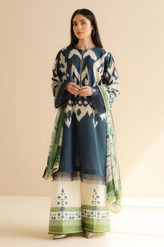 Zara Shahjahan - Coco-6B-Sila 3 Piece Printed Lawn