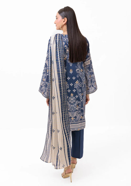 Blue Jacquard 3-Piece Suit