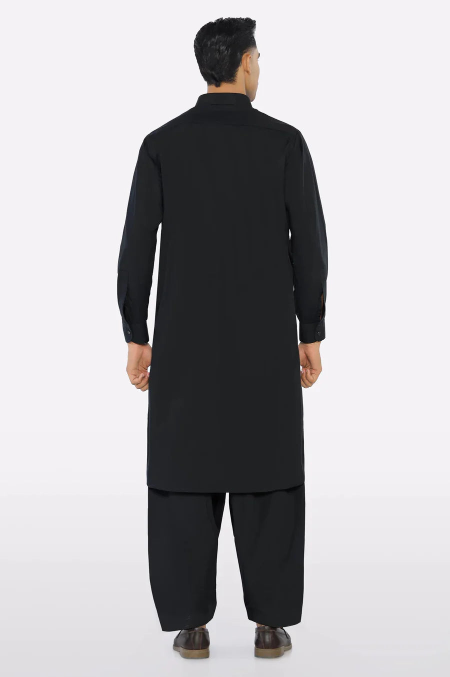 EG3694 Men’s Kameez Shalwar – Black, Ready-to-Wear