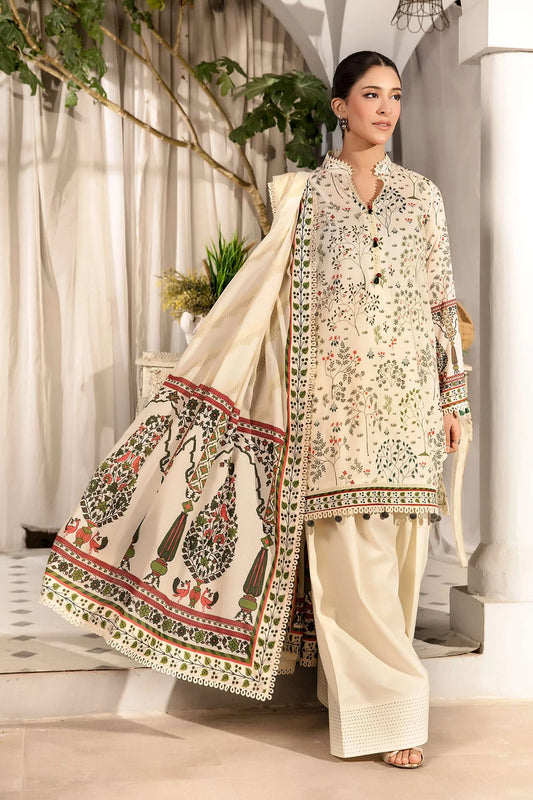 Maria B - MB-ELHV1-02 3 Piece Printed Lawn