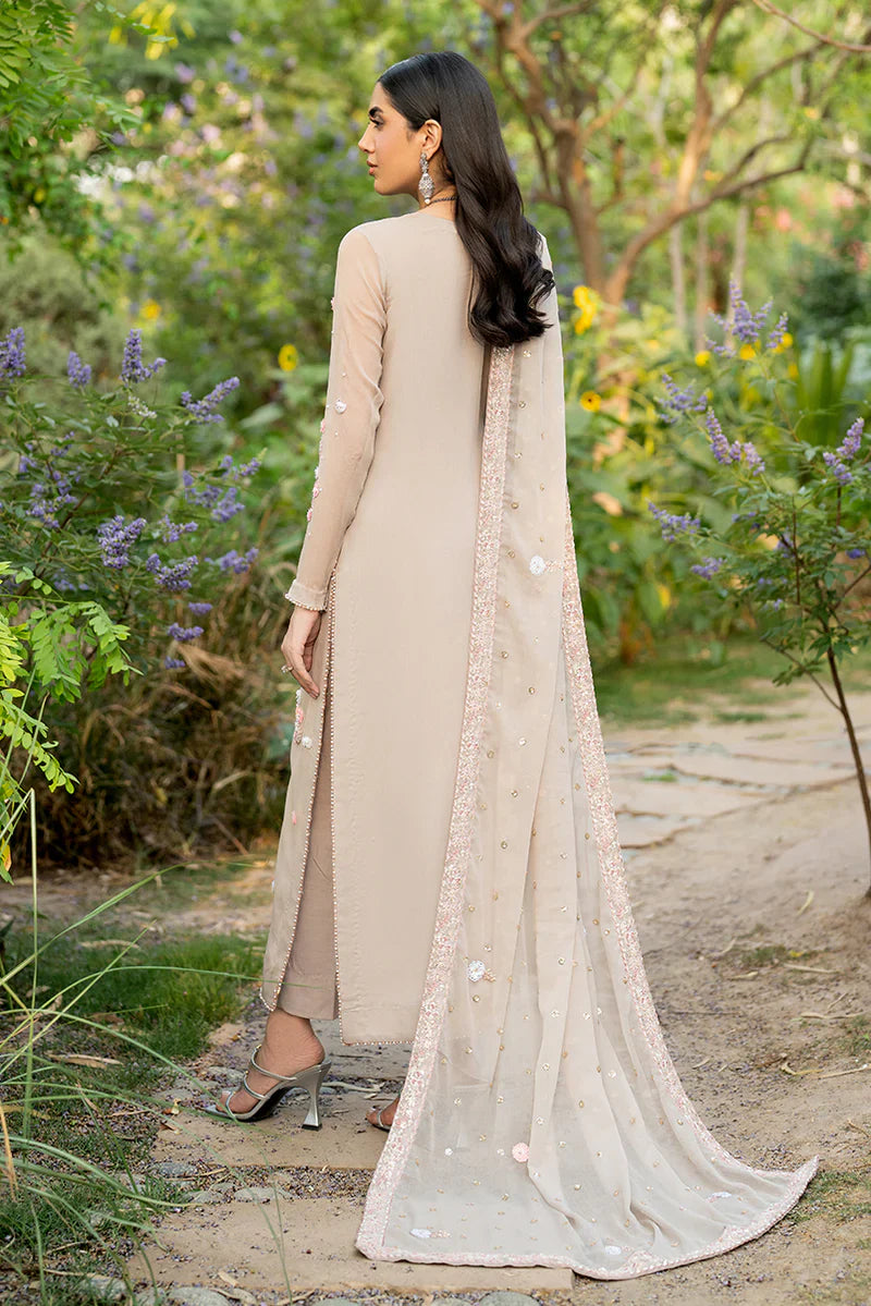 Zarif ZRF-EMC-16 3-Piece Chiffon Suit (Chiffon Shirt, Raw Silk Trouser, Chiffon Dupatta)