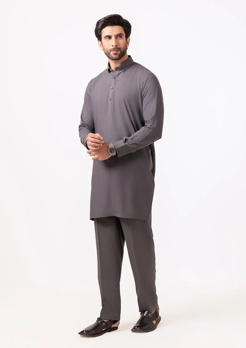 Charcoal-Blended Kurta Trouser (M25KPS2037)