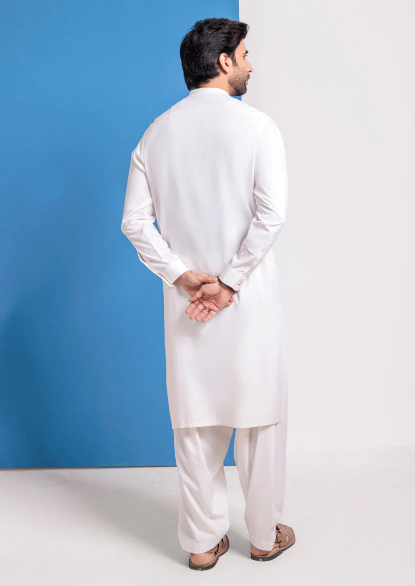 Off-White Blended Shalwar Suit (M25SSE2059)